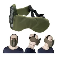 Mascara Meia Face Confort Metal Proteçao Orelha Airsoft Cor Verde Foto mini 1