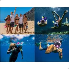 Mascara Mergulho Gopro Snorkel Suporte Câmera Adulto Criança Cor Azul (g/gg) Foto mini 3