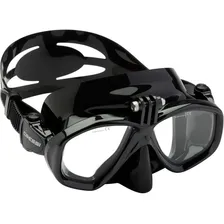 Máscara Mergulho Suporte Para Gopro Snorkel Cressi Action Cor Preto Foto mini 1