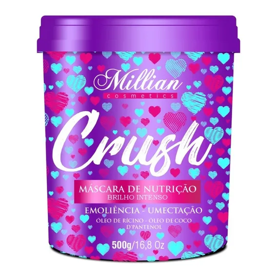 Máscara Nutrição Crush 500g Brilho Intenso Millian Cosmétics Foto 1