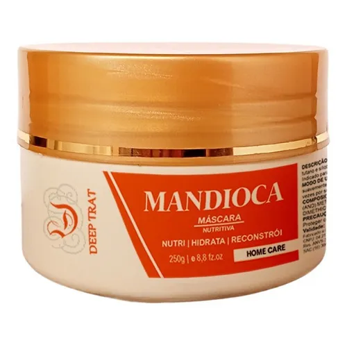 Máscara Nutritiva Mandioca Deep Trat 250g Hidratação Foto 1
