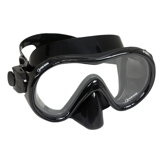 Mascara Óculos Para Mergulho Snorkel Pesca Sub Fox Fun Dive Cor Preto Foto 1