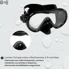 Mascara Óculos Para Mergulho Snorkel Pesca Sub Fox Fun Dive Cor Preto Foto mini 2