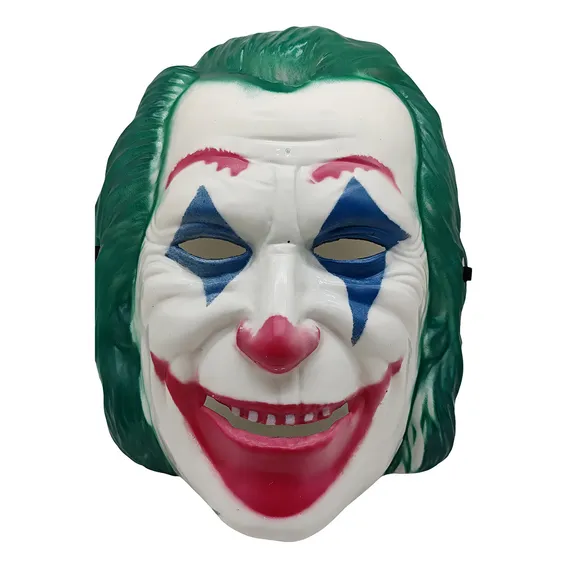 Mascara Palhaço Haloween Coringa Filme Classico Festa Cor Branco Foto 1