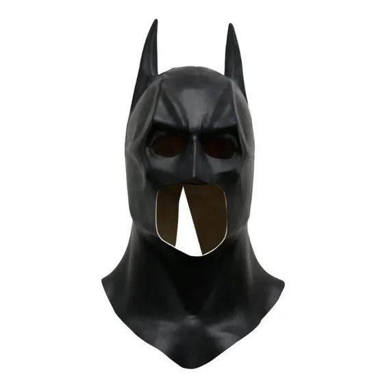Máscara Para Cosplay Batman Cavaleiro Das Trevas Dc Latex Cor Preta Foto 1