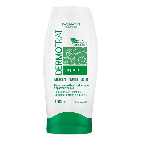 Máscara Plástica Facial Dermotrat Pepino 100ml Foto 1