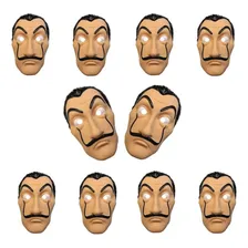 Máscara Plástica Salvador Dali La Casa De Papel - Kit Com 10 Foto mini 1