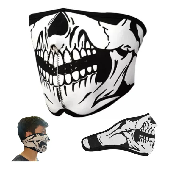 Mascara Protecao Neoprene Nautika Caveira Airsoft Paintball Foto 1