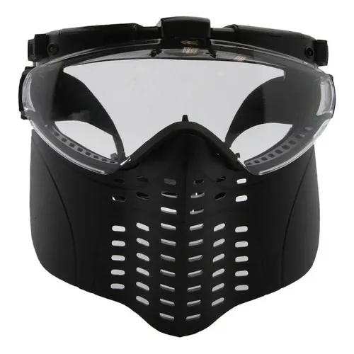 Máscara Proteção Airsoft Paintball Ventz Ntk Led Ventilador Cor Preto Foto 1