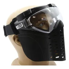 Máscara Proteção Airsoft Paintball Ventz Ntk Led Ventilador Cor Preto Foto mini 2