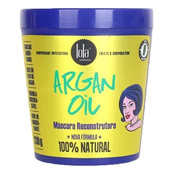 Máscara Reconstrutora Argan Oil 230g Lola Cosmetics Foto 1