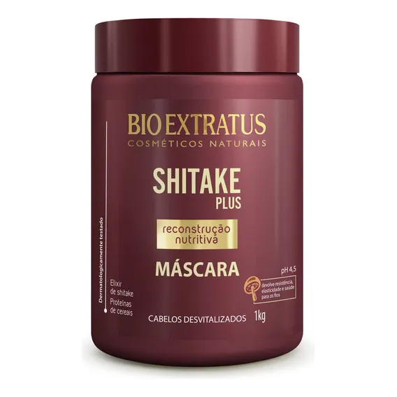 Máscara Shitake Plus Bio Extratus 1kg Cor De Cabelo Cabelos Desvitalizados Foto 1