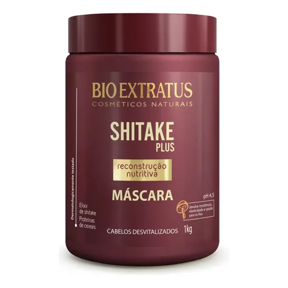 Máscara Shitake Plus Bio Extratus 1kg Cor De Cabelo Cabelos Desvitalizados Foto 1