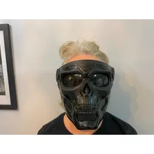 Máscara Skull De Proteção Facial De Airsoft Crânio Paintball Cor Preto Desenho Caveira Tamanho Único Foto mini  3