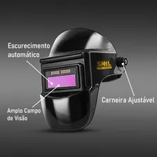 Máscara Solda Auto Escurecimento Automático Soldador Profissional Fotosensível + Brinde Esquadro Magnético 12kg Foto mini  2