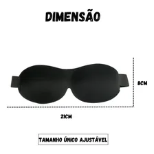 Máscara Tapa Olho Para Dormir 3d Mascara Para Dormir Full Cor Preto Foto mini 2