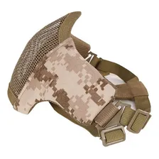 Mascara Tática Camuflada Metal Nylon Proteção Airsoft Cor Digital desert Foto mini  2