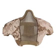 Mascara Tática Camuflada Metal Nylon Proteção Airsoft Cor Digital desert Foto  mini 1