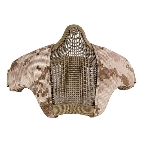 Mascara Tática Camuflada Metal Nylon Proteção Airsoft Cor Digital desert Foto 1