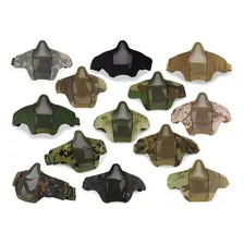 Mascara Tática Camuflada Metal Nylon Proteção Airsoft Cor Digital desert Foto mini  3
