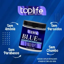 Máscara Tonalizante Blue 500gr Toplife Pronta Foto mini 4