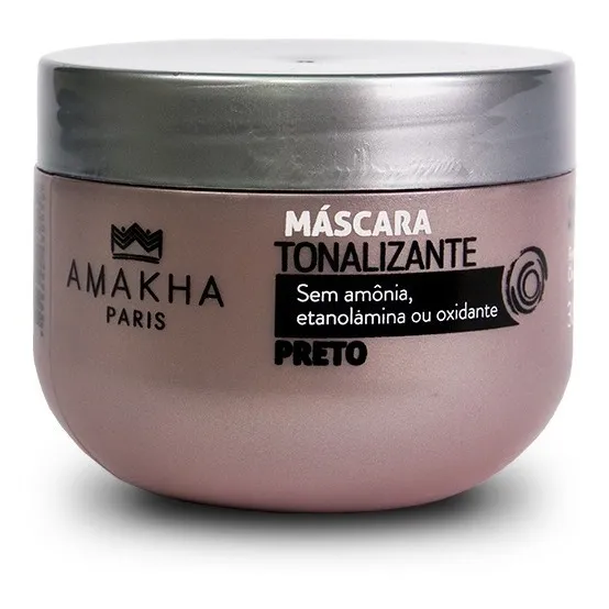 Máscara Tonalizante Preta 300g - Amakha Paris - Foto 1