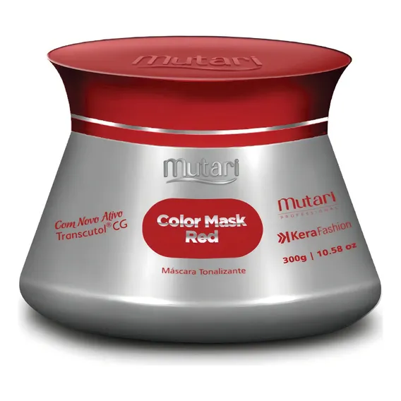 Máscara Tonalizante Red Kerafashion Color Mask Mutari 300g Tom Vermelho Foto 1