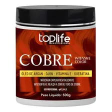 Máscara Tonalizante Ruivo Cobre Toplife Profissional 500g Tom Ruivo Laranjinha Foto  mini 1