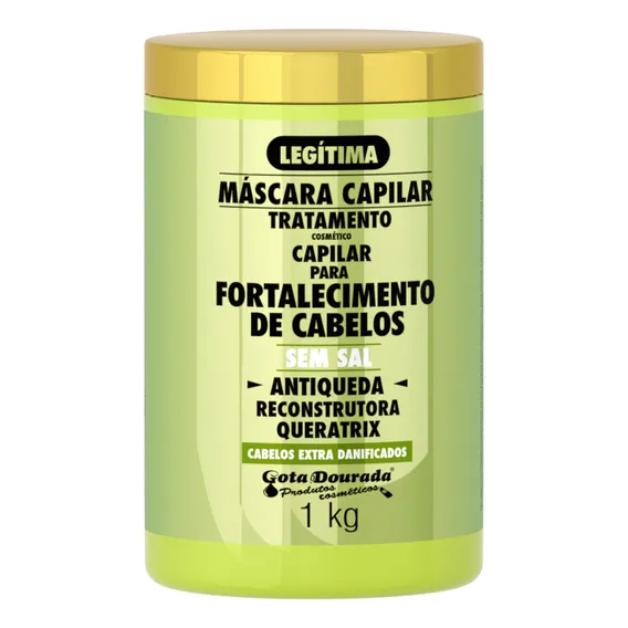 Mascara Tratamento Antiqueda Reconstrutora Gota Dourada 1kg Foto 1