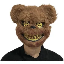 Mascara Urso Assassino Sangrento Halloween Fantasi Cor Marrom Foto  mini 1