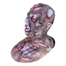 Máscara Zumbi Assustador Terror Látex Halloween Fantasia Foto mini  2