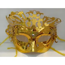 Mascaras Carnaval Festas Temáticas Dourada Cor Dourado Foto  mini 1