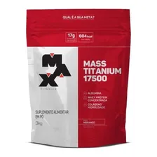 Mass Titanium 17500 Suplemento Max Titanium Morango 3kg Sabor Morango Foto  mini 1