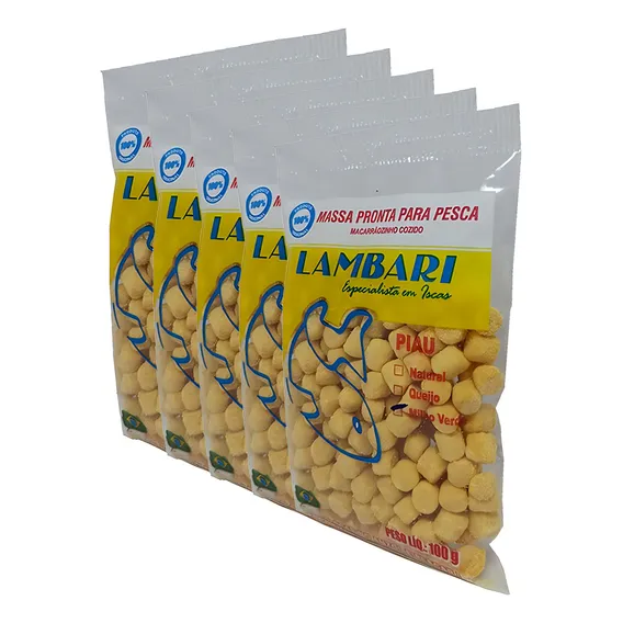 Massa Cozida Pronta Para Pesca Piau Milho Verde 100g 5un Foto 1