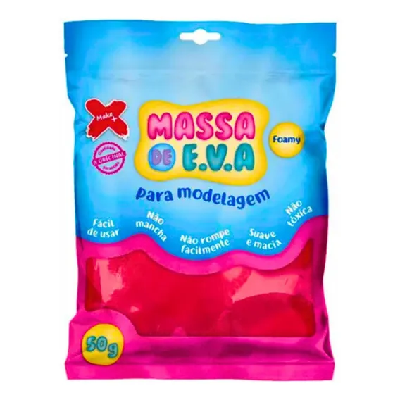 Massa De Eva Todas As Cores 50g Massinha Slime Tik Tok Molde Cor Vermelho Foto 1