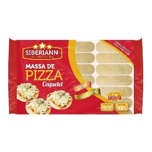 Massa De Pizza Coquetel 300g Leve Crocante 30 Unidade Foto 1