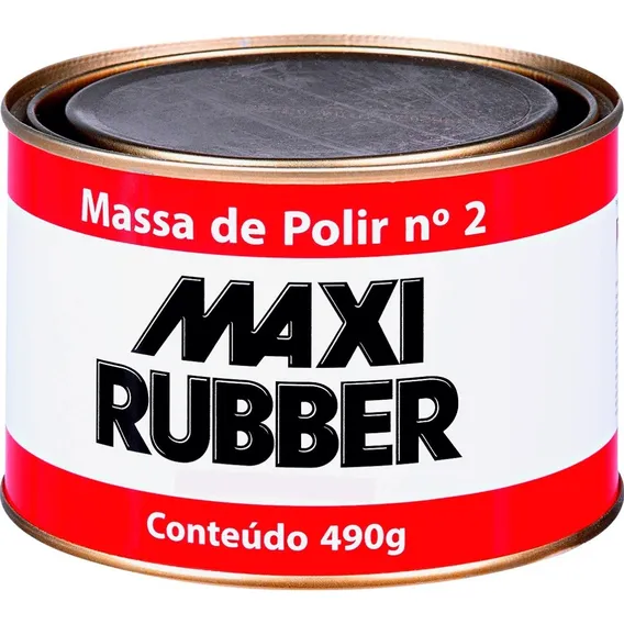 Massa De Polir NÂș 2 Polimento Automotivo Maxi Rubber 490g Foto 1