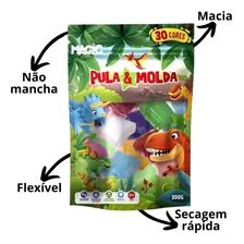 Massa Eva Artesanato Massinha De Modelar 30 Cores Slime 300g Cor Dinossauro Foto mini 2