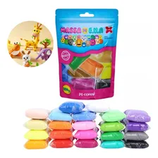 Massa Massinha Eva 20 Cores Modelar Artesanato Make+ 250g Foto  mini 1