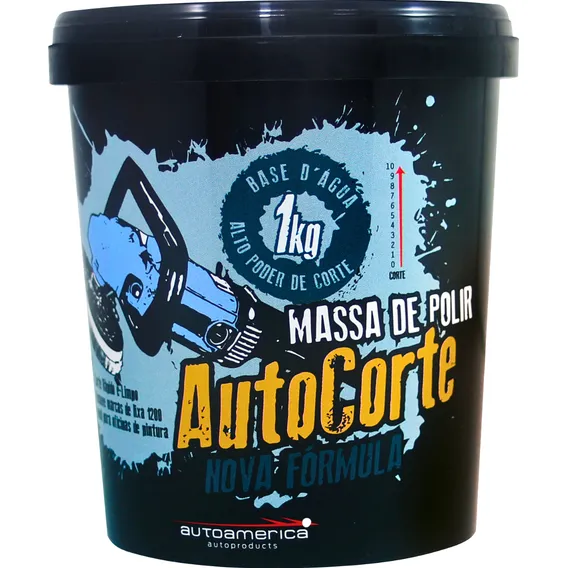 Massa Para Polir Autocorte 1kg Autoamerica Renova Pintura Cor Branco Foto 1