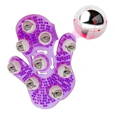 Massageador Corporal Luva Com 9 Esferas Bolas Aço Portátil Foto mini 1