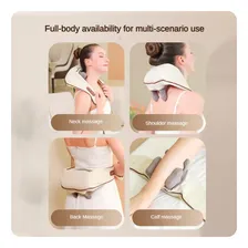 Massageador Elétrico Costas Pescoço Lombar Pernas Ombros Cor bege Foto mini 4