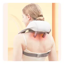 Massageador Elétrico Costas Pescoço Lombar Pernas Ombros Cor bege Foto mini  3