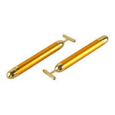 Massageador Facial De Rolo Efeito Lifting Vibração Cor Gold Foto mini 4
