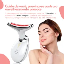 Massageador facial e de pescoço Yolopim Massageador facial de pele Branco Foto mini 2