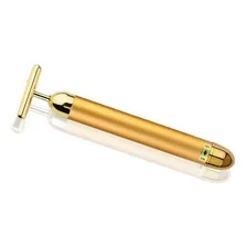 Massageador Facial Eletrico Antirugas Botox Lifting Vibração Cor Dourado Pilha Foto mini 2