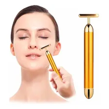 Massageador Facial Elétrico Gold 24k Harmonização Anti-rugas Foto mini 3