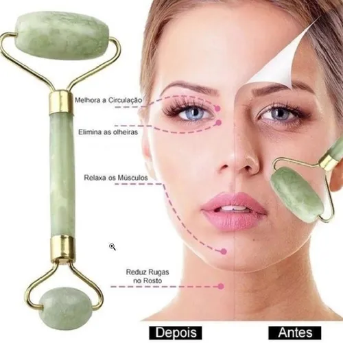 Massageador Facial Pedra Jade Anti Rugas Foto 1