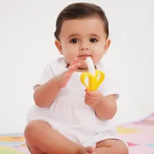 Massageador Gengiva Dedeira Banana Mordedor Escovinha Buba Cor Amarelo Foto mini 3