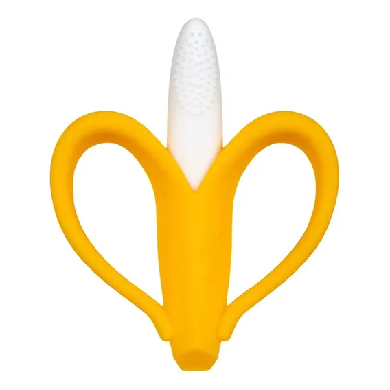 Massageador Gengiva Dedeira Banana Mordedor Escovinha Buba Cor Amarelo Foto 1